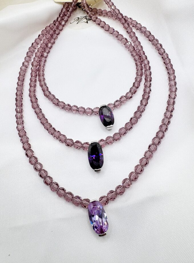 Collana “Abigale” Swarovski elements color Porpora