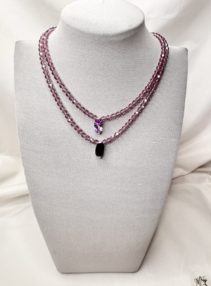 Collana “Abigale” Swarovski elements color Porpora